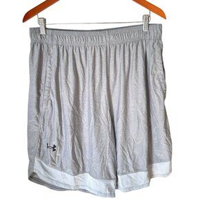 Under Armour Mens Loose Fit Gray Athletic Shorts Size Large